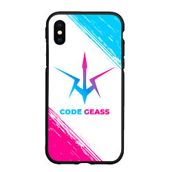 Чехол iPhone XS Max матовый Code Geass neon gradient style, цвет: 3D-черный