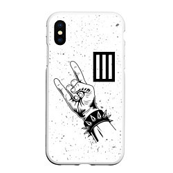 Чехол iPhone XS Max матовый Paramore и рок символ, цвет: 3D-белый