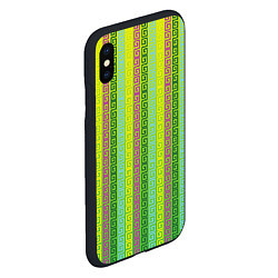 Чехол iPhone XS Max матовый Abstraction green, цвет: 3D-черный — фото 2