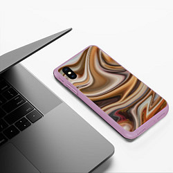 Чехол iPhone XS Max матовый Chocolate fantasy, цвет: 3D-сиреневый — фото 2