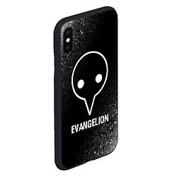 Чехол iPhone XS Max матовый Evangelion glitch на темном фоне, цвет: 3D-черный — фото 2