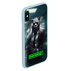 Чехол iPhone XS Max матовый Payday 3 crazy bear, цвет: 3D-голубой — фото 2