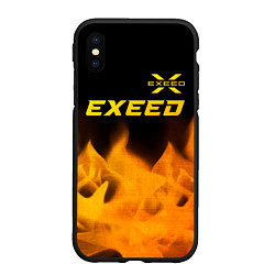 Чехол iPhone XS Max матовый Exeed - gold gradient: символ сверху