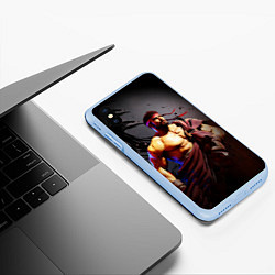 Чехол iPhone XS Max матовый Street Fighter: Ryu, цвет: 3D-голубой — фото 2