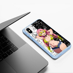 Чехол iPhone XS Max матовый Мицури Канроджи - Demon slayer, цвет: 3D-голубой — фото 2