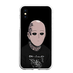 Чехол iPhone XS Max матовый Saitama - Slipknot, цвет: 3D-белый