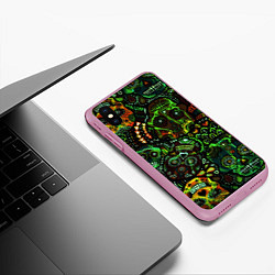 Чехол iPhone XS Max матовый Мексиканские призраки, цвет: 3D-розовый — фото 2