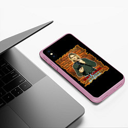 Чехол iPhone XS Max матовый Kurt Cobain 1967 - 1994, цвет: 3D-розовый — фото 2