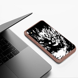 Чехол iPhone XS Max матовый Dead inside sf, цвет: 3D-коричневый — фото 2