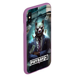 Чехол iPhone XS Max матовый Payday 3 bear, цвет: 3D-фиолетовый — фото 2