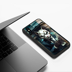 Чехол iPhone XS Max матовый Payday cat, цвет: 3D-черный — фото 2