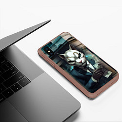 Чехол iPhone XS Max матовый Payday cat, цвет: 3D-коричневый — фото 2