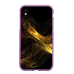 Чехол iPhone XS Max матовый Золотая пыльца, цвет: 3D-фиолетовый