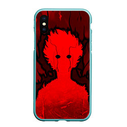Чехол iPhone XS Max матовый Mob Psycho 100 Rage, цвет: 3D-мятный