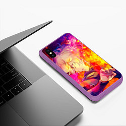 Чехол iPhone XS Max матовый Габимару Адский Рай, цвет: 3D-фиолетовый — фото 2