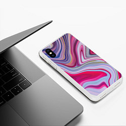 Чехол iPhone XS Max матовый Scarlet waves, цвет: 3D-белый — фото 2