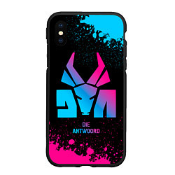 Чехол iPhone XS Max матовый Die Antwoord - neon gradient, цвет: 3D-черный