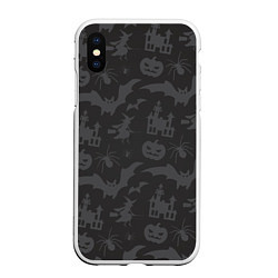 Чехол iPhone XS Max матовый Night halloween, цвет: 3D-белый