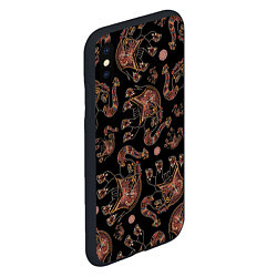 Чехол iPhone XS Max матовый Слон индийский, цвет: 3D-черный — фото 2