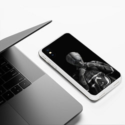 Чехол iPhone XS Max матовый Lil Peep in the dark, цвет: 3D-белый — фото 2