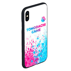 Чехол iPhone XS Max матовый Tomodachi Game neon gradient style: символ сверху, цвет: 3D-черный — фото 2