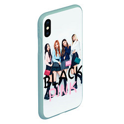 Чехол iPhone XS Max матовый Blackpink girls, цвет: 3D-мятный — фото 2