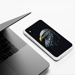 Чехол iPhone XS Max матовый Орёл от нейросети, цвет: 3D-белый — фото 2