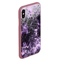 Чехол iPhone XS Max матовый Текстура - Lilac smoke, цвет: 3D-малиновый — фото 2