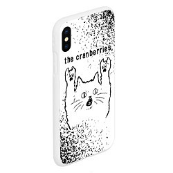Чехол iPhone XS Max матовый The Cranberries рок кот на светлом фоне, цвет: 3D-белый — фото 2