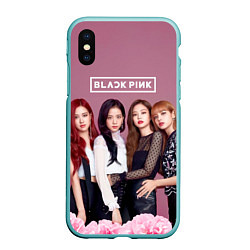 Чехол iPhone XS Max матовый Blackpink girls, цвет: 3D-мятный