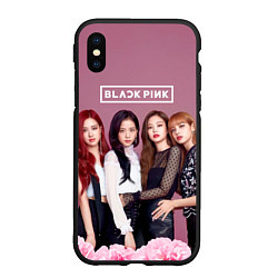 Чехол iPhone XS Max матовый Blackpink girls, цвет: 3D-черный