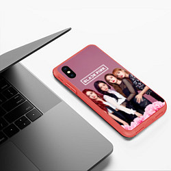 Чехол iPhone XS Max матовый Blackpink girls, цвет: 3D-красный — фото 2