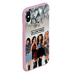 Чехол iPhone XS Max матовый Blackpink girls, цвет: 3D-розовый — фото 2