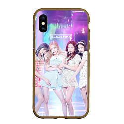 Чехол iPhone XS Max матовый Blackpink girl style, цвет: 3D-коричневый