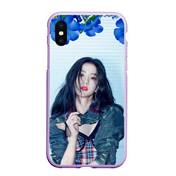 Чехол iPhone XS Max матовый Blackpink Jisoo, цвет: 3D-сиреневый