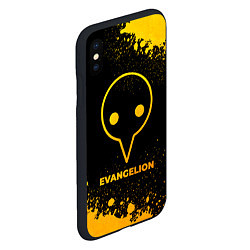 Чехол iPhone XS Max матовый Evangelion - gold gradient, цвет: 3D-черный — фото 2