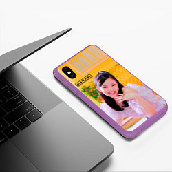 Чехол iPhone XS Max матовый Дженни Ким Блэкпинк, цвет: 3D-фиолетовый — фото 2