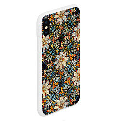 Чехол iPhone XS Max матовый Витражная мозайка, цвет: 3D-белый — фото 2