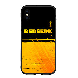 Чехол iPhone XS Max матовый Berserk - gold gradient: символ сверху