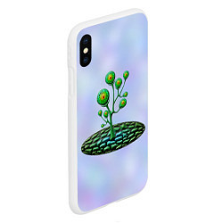 Чехол iPhone XS Max матовый Инопланетная растительная жизнь, цвет: 3D-белый — фото 2
