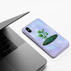 Чехол iPhone XS Max матовый Инопланетная растительная жизнь, цвет: 3D-светло-сиреневый — фото 2