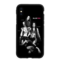 Чехол iPhone XS Max матовый Blackpink girl group, цвет: 3D-черный