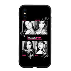 Чехол iPhone XS Max матовый Blackpink K-pop girl, цвет: 3D-черный