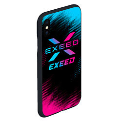 Чехол iPhone XS Max матовый Exeed - neon gradient, цвет: 3D-черный — фото 2