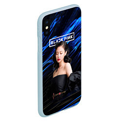 Чехол iPhone XS Max матовый BlackPink Jennie, цвет: 3D-голубой — фото 2