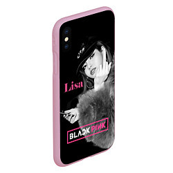 Чехол iPhone XS Max матовый Blackpink Lisa fuck, цвет: 3D-розовый — фото 2