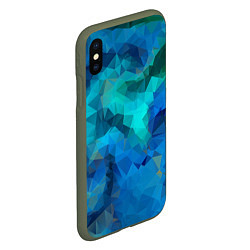 Чехол iPhone XS Max матовый Blue fantasy, цвет: 3D-темно-зеленый — фото 2