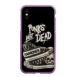 Чехол iPhone XS Max матовый Punk Shoes, цвет: 3D-фиолетовый