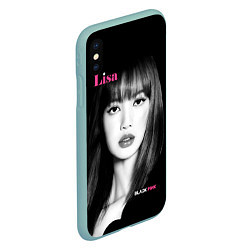 Чехол iPhone XS Max матовый Blackpink Lisa Portrait, цвет: 3D-мятный — фото 2