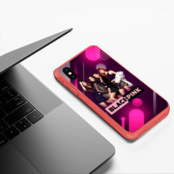 Чехол iPhone XS Max матовый Kpop Blackpink, цвет: 3D-красный — фото 2